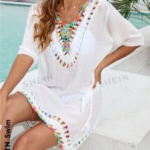 Women’s SHEIN Swim open stitch cover up LG (8/10)